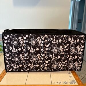 Thirty-one Black and White Floral Storage Bin